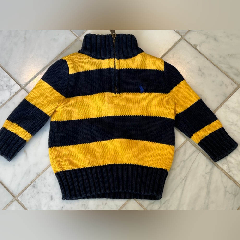 Polo Ralph Lauren Striped Pullover With A Zipper baby boy size 9M